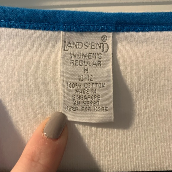 Landsend Vintage White Wrap Dress/Robe Women’s Size Medium - Picture 2 of 5